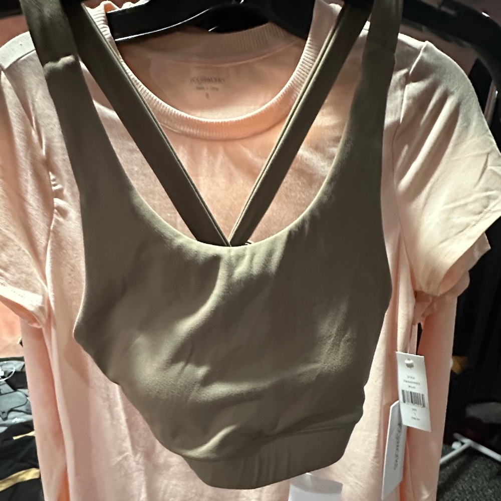 YogaWorks Tan Sports Bra XS
